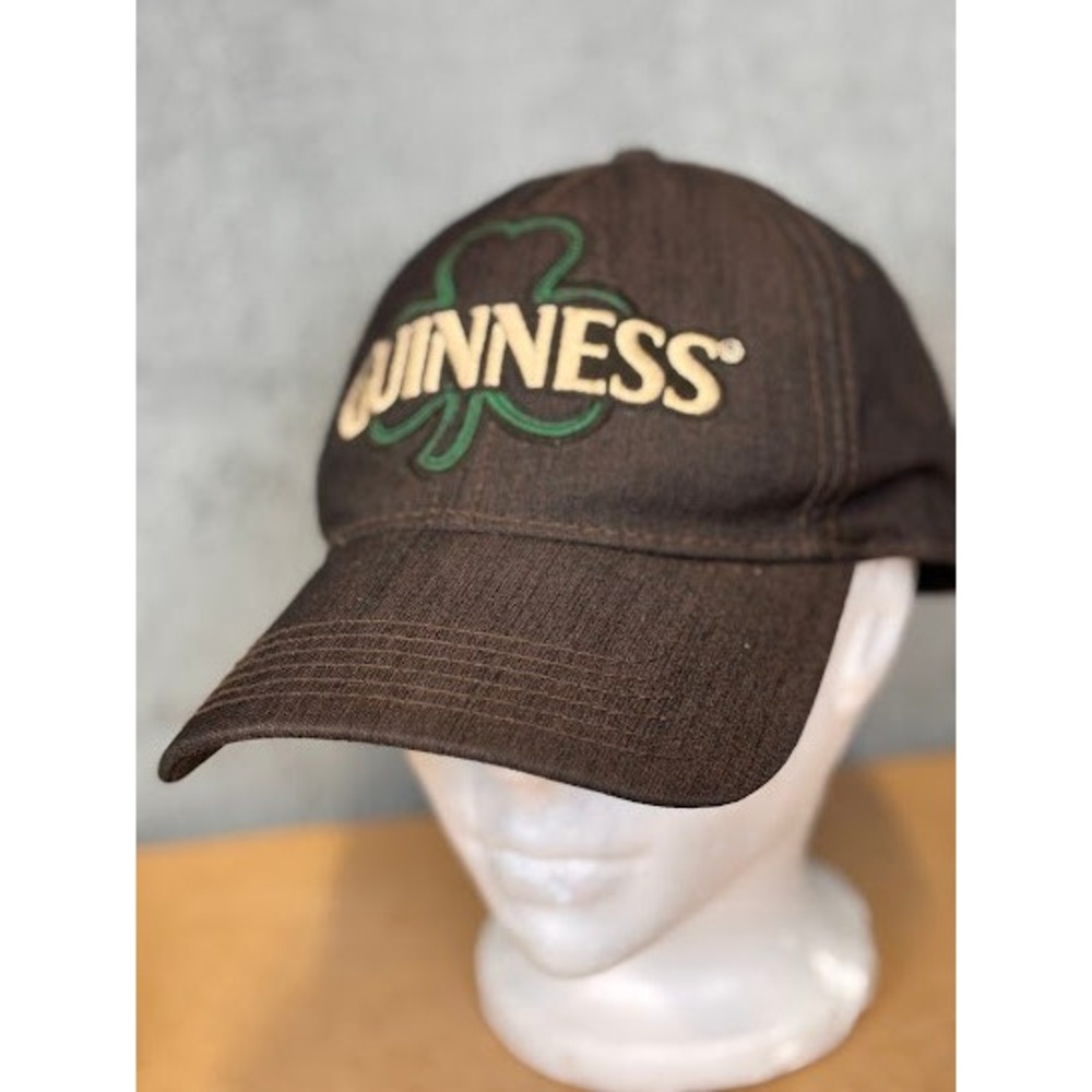 Guinness Brown Shamrock Logo Tek-Flex Stretch Fit Baseball Cap Hat OSFM BioWorld - Picture 11 of 11